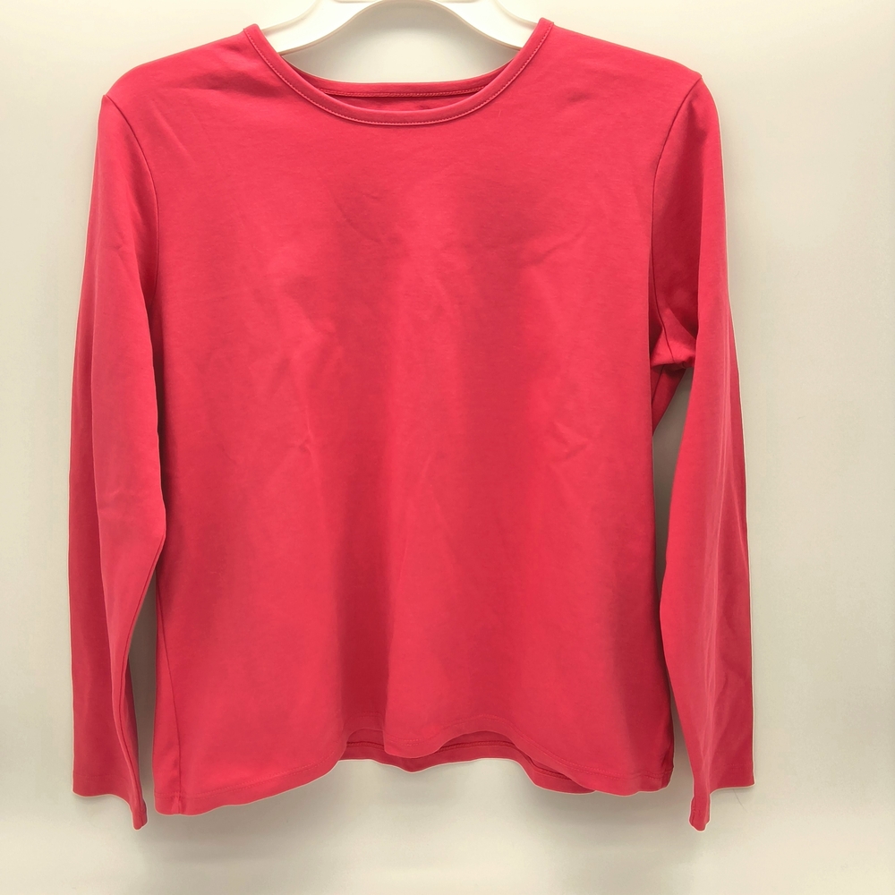 L.L. Bean Women's Long Sleeve Top coral/salmon